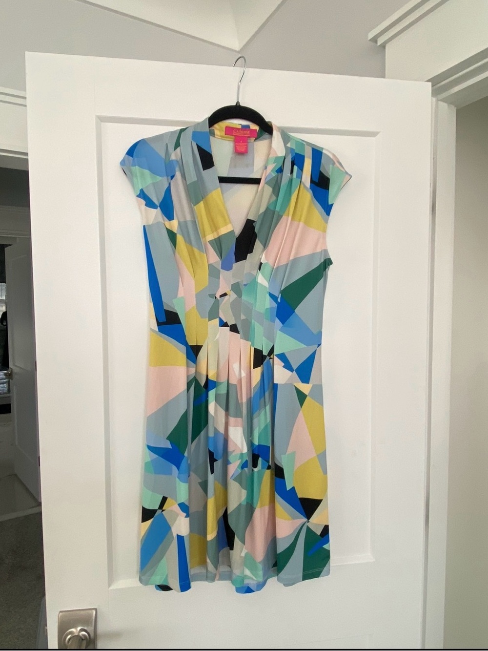 Catherine Malandrino Geometric Print Cap-Sleeve Dress - excellent condition